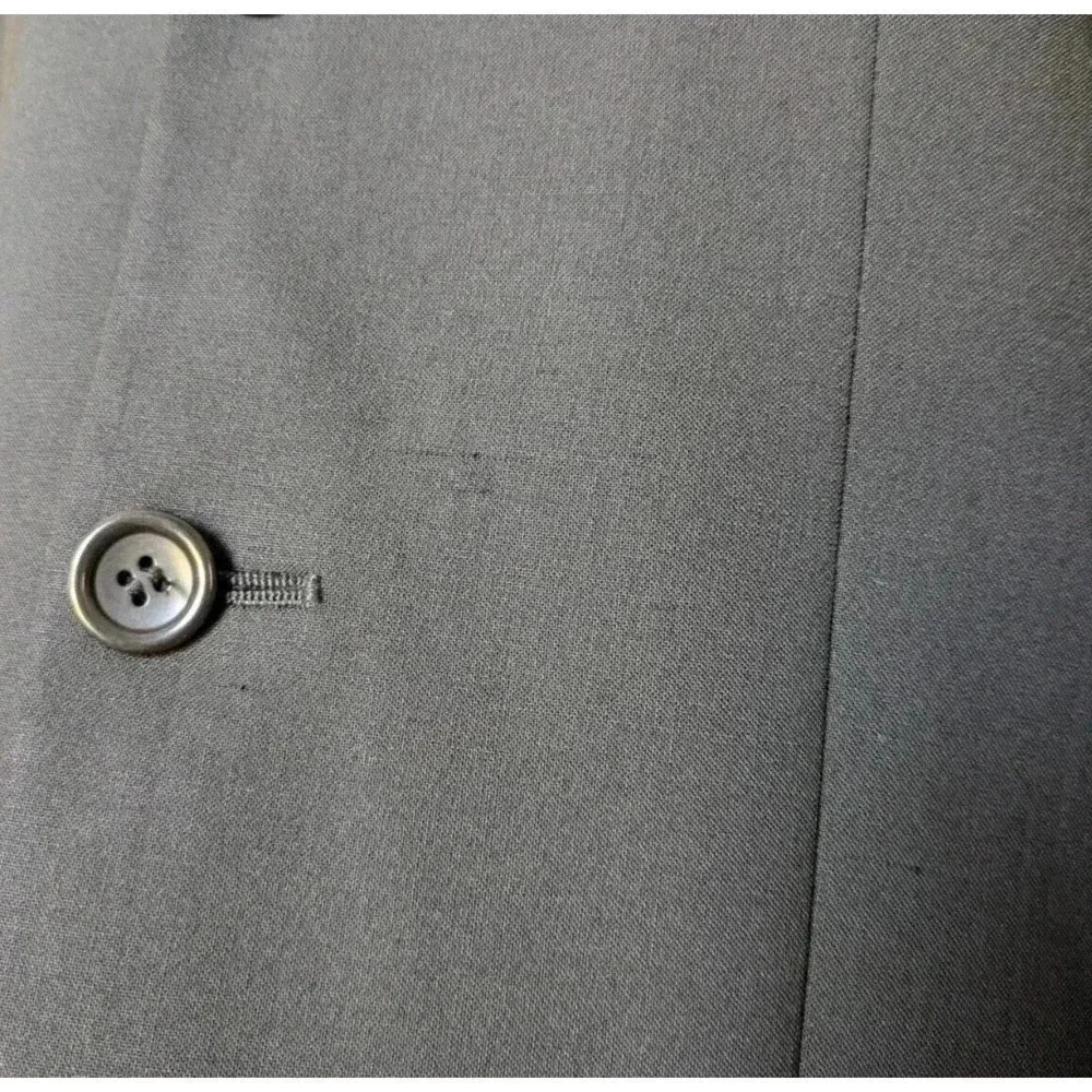 Armani Collezioni Black Wool Blend 3 Button Notch Blazer Size 36R Made In Italy - Picture 10 of 12